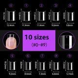 Nail Tips Amazon popular transparent square nail piece 240 pieces boxed short half sticker fake nail manicure press on nails piece