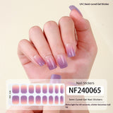Semi-Cured Gel Nail Strips French Gradient Soft Glossy Design (MOQ=3)