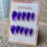 Amethyst Flow Dragon Claw Stiletto Press On Nails｜Deep Purple Marble Jelly｜365Nails Premium Handmade Dragon Series