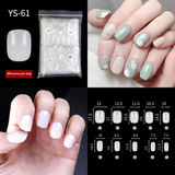 Nail Tips New French press on nails piece,  half sticker full sticker fake nail nail patch extended press on nails piece