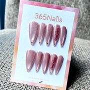 365nails: "Échos Éternels Stiletto" – Ongles Stiletto Longs et Pointus Faits Main