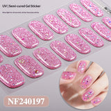 Semi-Cured Gel Nail Strips Pure Glitter Ultra Sparkle Glossy Design (MOQ=3)