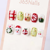 365Nails Christmas Cute Mix Short Square Set