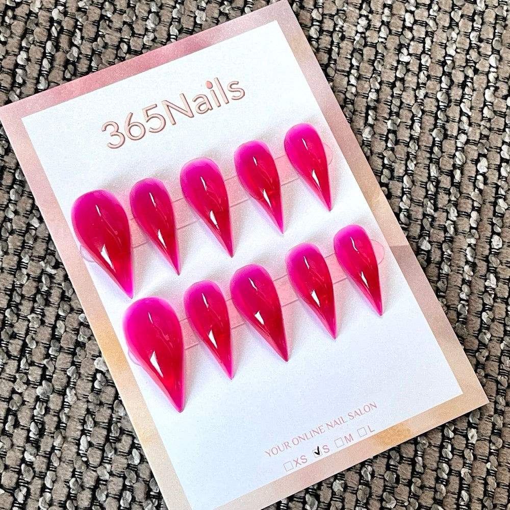 Electric Petal - Neon Fuchsia Press-On Nails