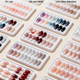 Semi-Handmade Press-On Nails Wholesale | $1 Per Set | 1V1 - Live Video Style Selection (From 100 Sets MOQ)