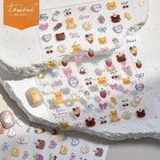 Strawberry Bear Party – Cute Embossed Nail Art Set