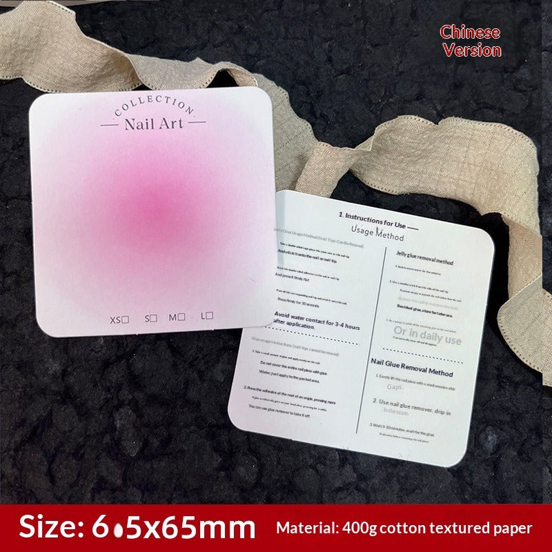 Soft Cotton Texture Press On Nail Display Cards (MOQ=50)