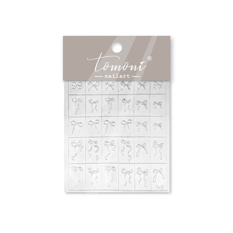 Clear Embossed Nail Stickers – Multi-Pattern Outline Set