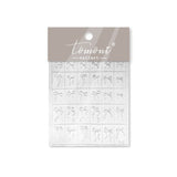 Clear Embossed Nail Stickers – Multi-Pattern Outline Set