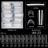 Nail Tips Popular transparent nail mold 120 pieces boxed with graduated crystal extension nail plate  fast phototherapy extension nail mold