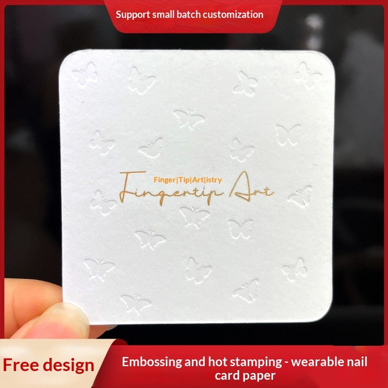 Embossed Gold Foil Display Cards for Press On Nails (MOQ=50)