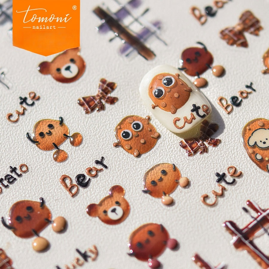 Jelly Potato Bear – Cute Jelly Nail Art Set