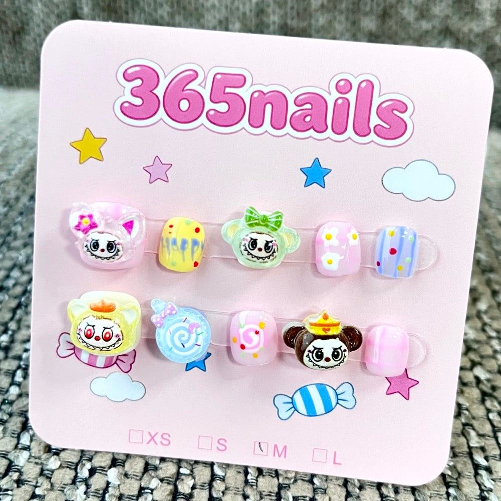 365nails: 사탕나라 카니발 — 3D 캐릭터 수제 숏 네일