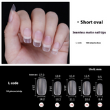 Nail Tips Sub-code nail pads, 100 pcs for press on nails pads, standard size wear-free full half stickers, matte trapezoidal square false nail pads