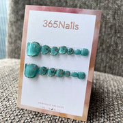 365nails: 夢幻蝴蝶翡翠 – 手工製足部穿戴甲