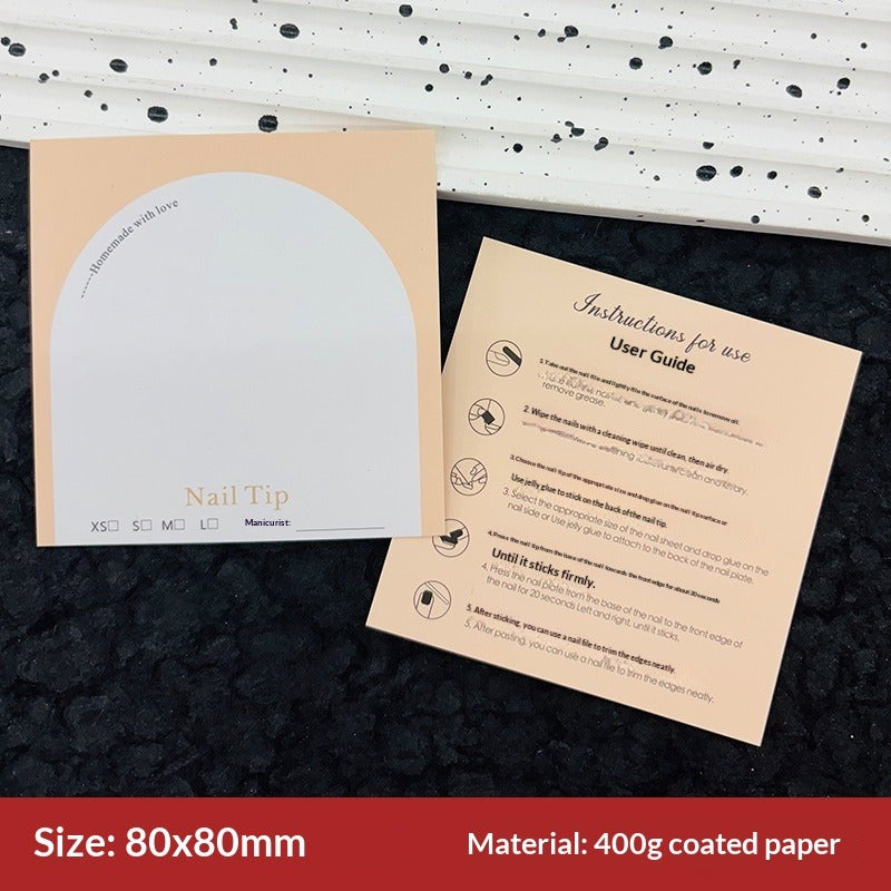 Classic White Display Cards for Press On Nail Sets (MOQ=50)