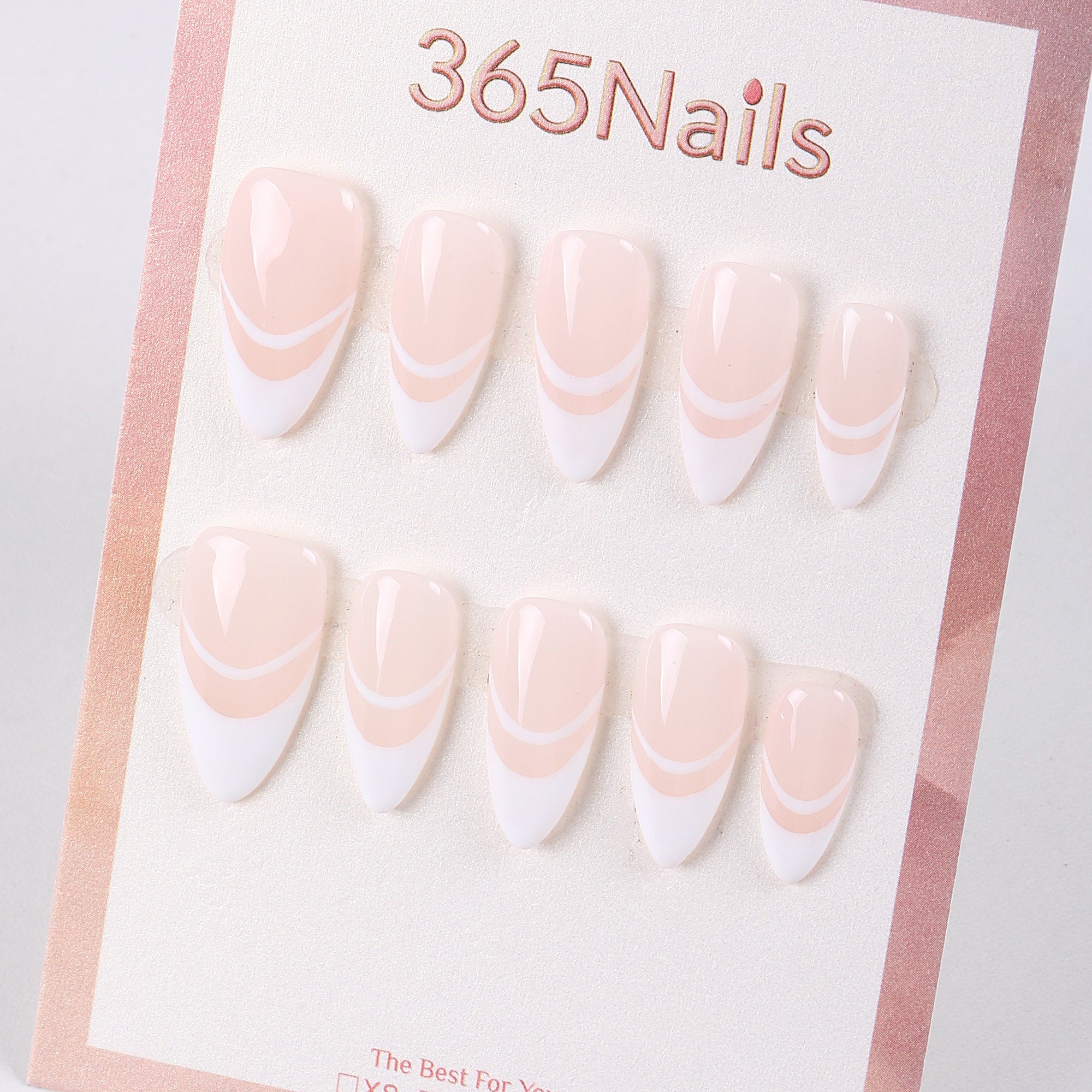 Popular color matching finished nail art naked white
