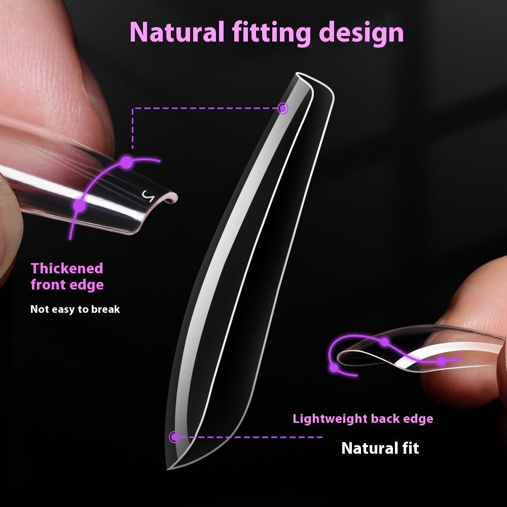Nail Tips Press on nails pads Transparent and seamless 504 pcs Boxed fake nails Full size Short ballet full sticker Half sticker Trapezoidal nail pads