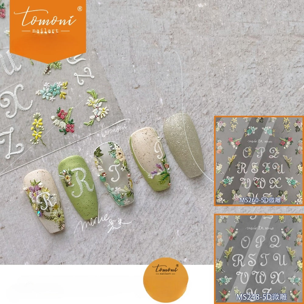 Floral Monogram – 5D Micro-Engraved Romantic Accent Set