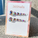 365nails: "holo confetti party" – handmade press-on toenails / pedicure
