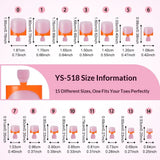 365nails: "Pastel French Toes" – Short Square Press-On Toenails