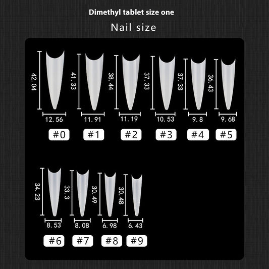 Nail Tips new ghost tip nail pads 500 pieces boxed super long pointed fake nail patches transparent semi-sticker nail pads wholesale