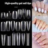 Nail Tips New French press on nails piece,  half sticker full sticker fake nail nail patch extended press on nails piece