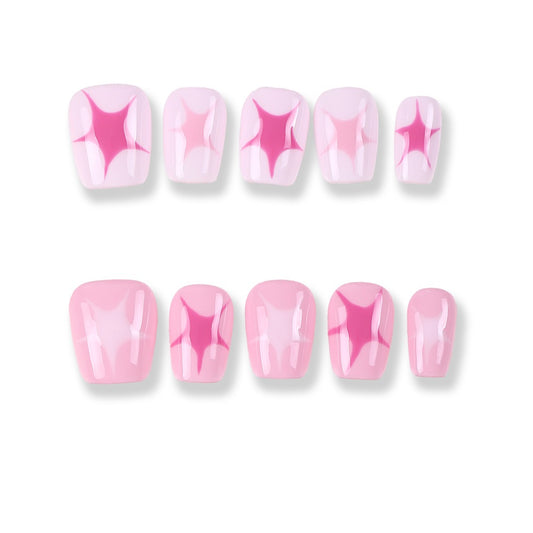 365Nails Pink Sparkle Star Press-On Nails