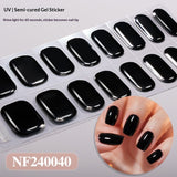 Semi-Cured Gel Nail Strips Minimal Solid Japanese Style (MOQ=3)