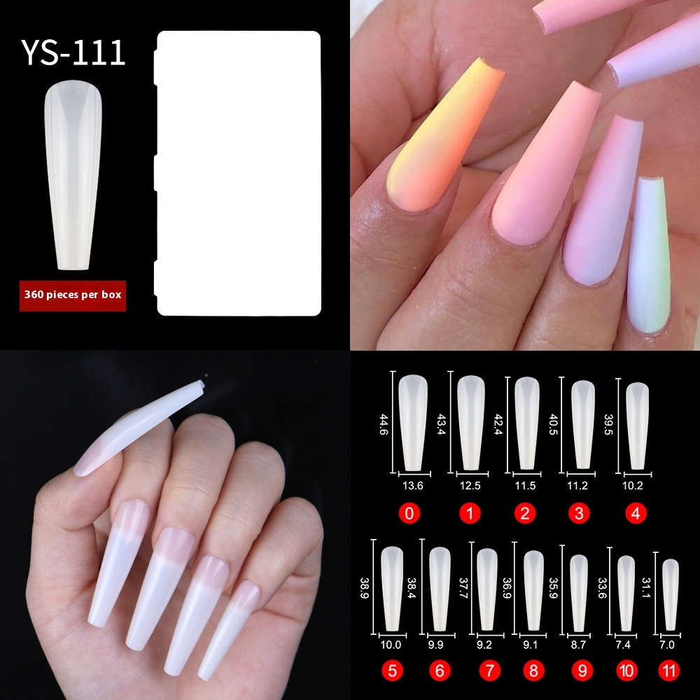 Nail Tips New French press on nails piece,  half sticker full sticker fake nail nail patch extended press on nails piece