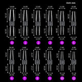 Nail Tips Nail art extension nail mold 120 pieces boxed, no paper holder, no trace oval with scale line, rapid phototherapy nail film wholesale