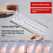 365nails 240PCS 霧面全覆蓋甲片｜6款形狀 超薄無縫穿戴甲套組