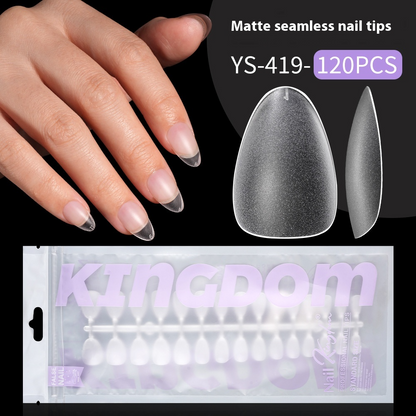 Nail Tips Special matte nail pads for nail salons, full number, seamless short almond short round nail 120 pcs, bagged patch nail pads