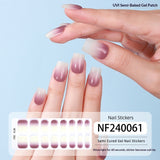 Semi-Cured Gel Nail Strips 3D Foil Shine Glam Emboss Effect (MOQ=3)