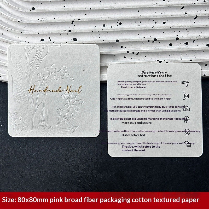 Classic White Display Cards for Press On Nail Sets (MOQ=50)