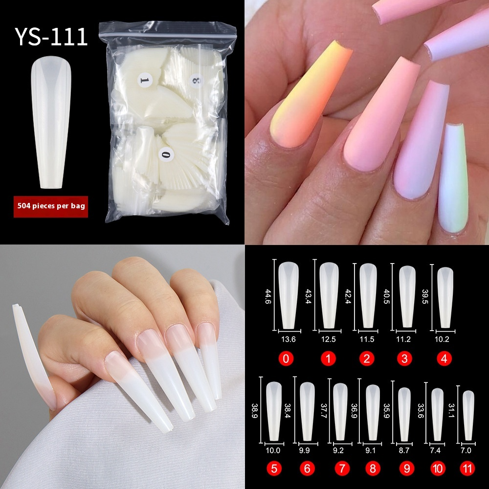 Nail Tips New French press on nails piece,  half sticker full sticker fake nail nail patch extended press on nails piece