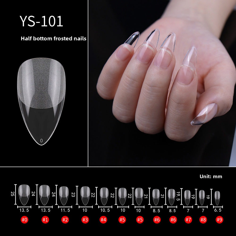 Nail Tips Nail pads are transparent and semi-matte, fully pasted, ultra-thin and non-marking (MOQ=3)