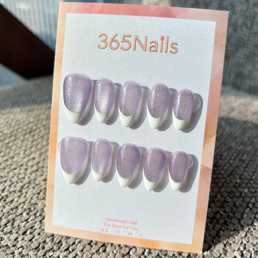 Classic & Cat Eye French Tip Press-On Nails Collection | Multi-Color & Glitter Options