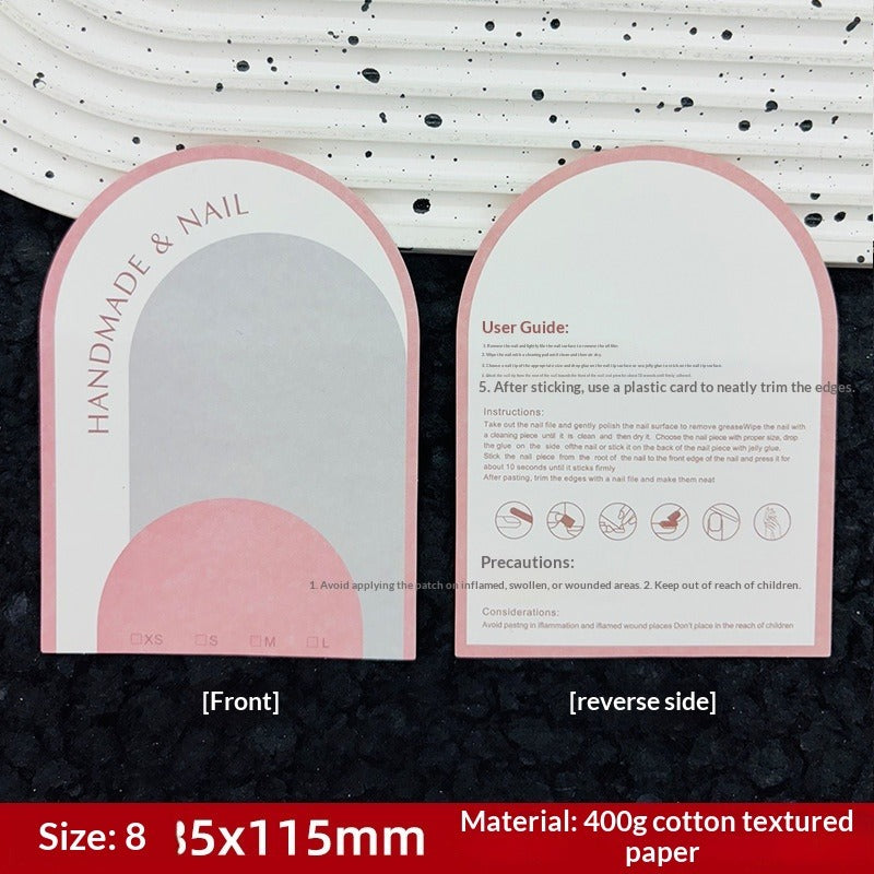 Embossed Cotton Paper Display Cards for Press On Nails (MOQ=50)
