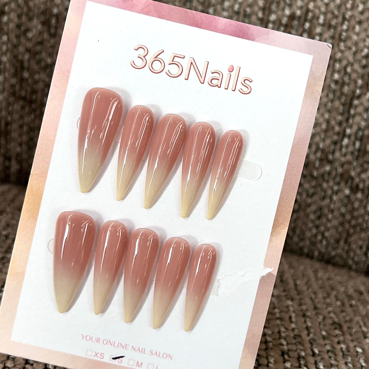 Rosy Fade - Nude Pink Ombre Press-On Nails