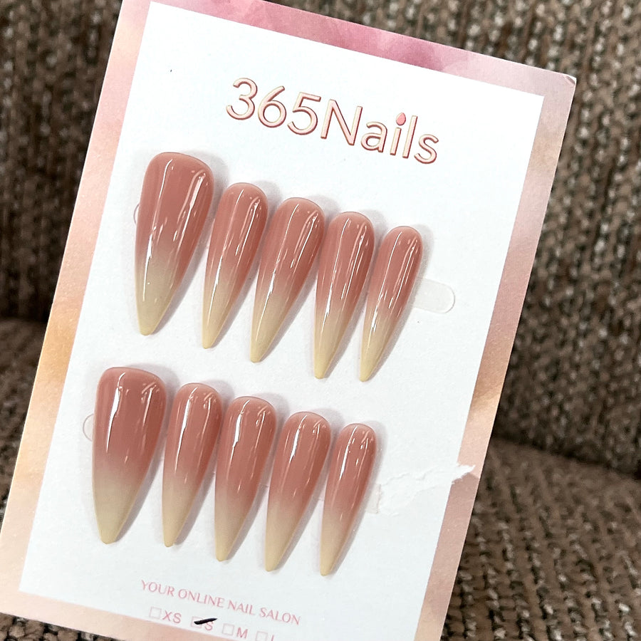 Rosy Fade - Nude Pink Ombre Press-On Nails