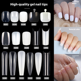 Nail Tips New French press on nails piece,  half sticker full sticker fake nail nail patch extended press on nails piece