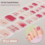 Semi-Cured Gel Nail Strips Fresh Floral 3D Foil Glossy Design (MOQ=3)