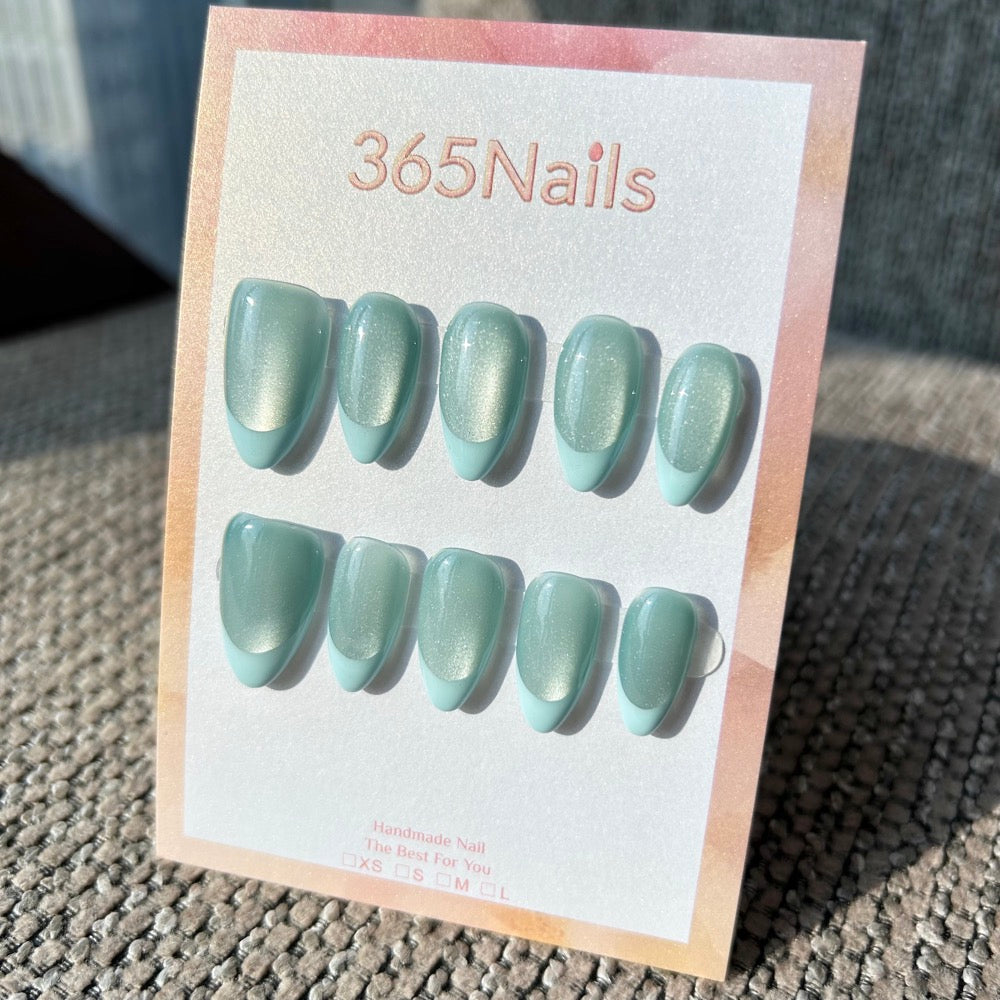 Classic & Cat Eye French Tip Press-On Nails Collection | Multi-Color & Glitter Options
