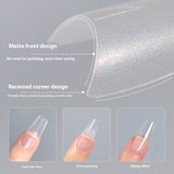 Nail Tips New nail plate matte trapezoidal half sticker 30 pieces, the whole full number is free of carving and grinding, seamless nail plate, fake nail wholesale