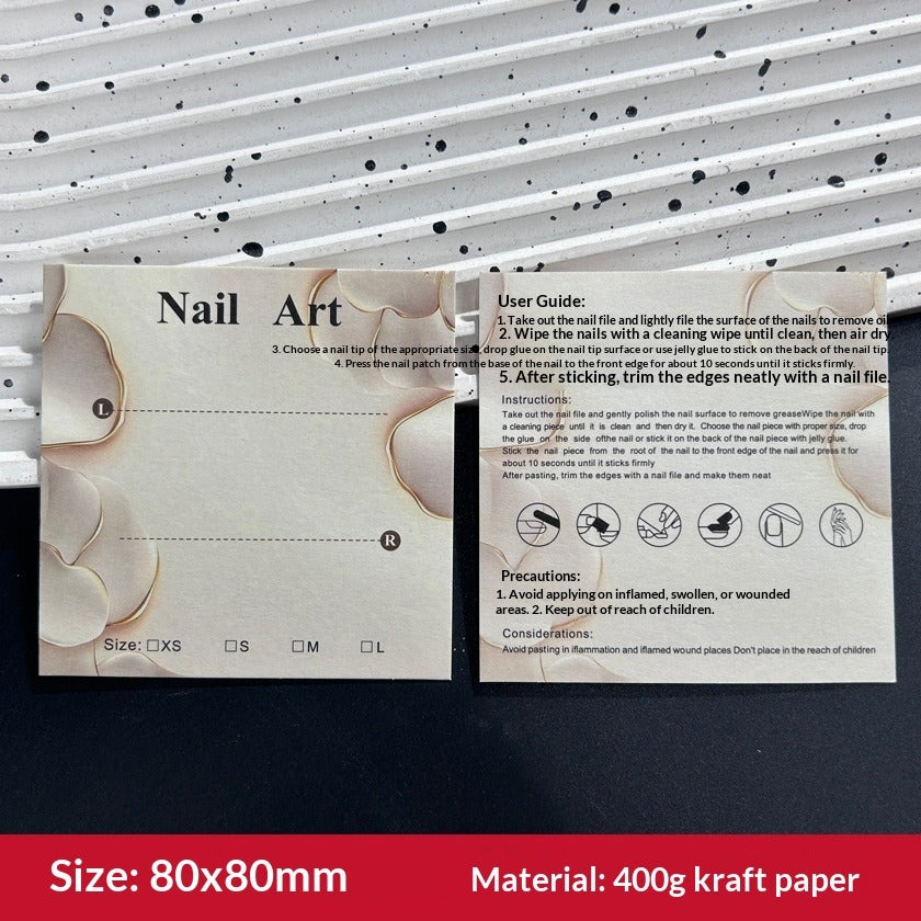Classic White Display Cards for Press On Nail Sets (MOQ=50)