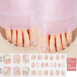Semi-Cured Gel Nail Strips 3D Soft Glossy Toe Design (MOQ=3)