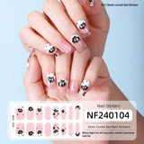 Semi-Cured Gel Nail Strips 3D Foil Glitter Glossy Design (MOQ=3)