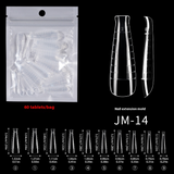 Nail Tips nail mold crystal without paper holder, rapid phototherapy, 60 nail extension tablets, bagged with graduated nail film, wholesale