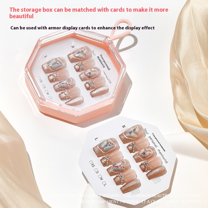 Suspendable octagonal press on nails storage box wholesale